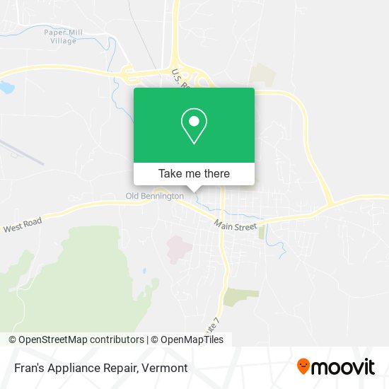 Fran's Appliance Repair map