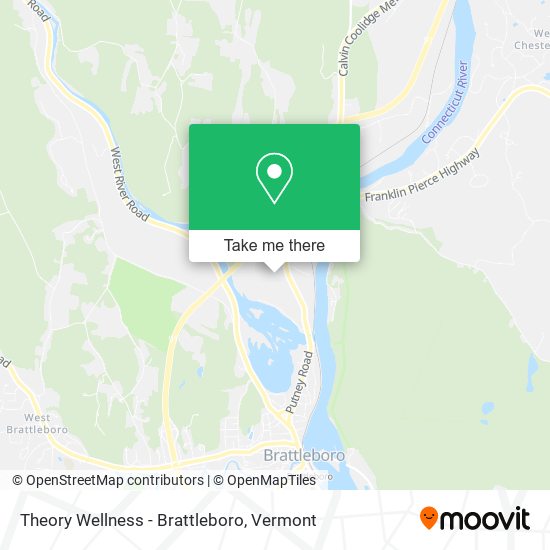 Mapa de Theory Wellness - Brattleboro