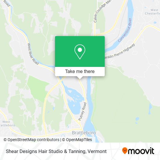 Mapa de Shear Designs Hair Studio & Tanning