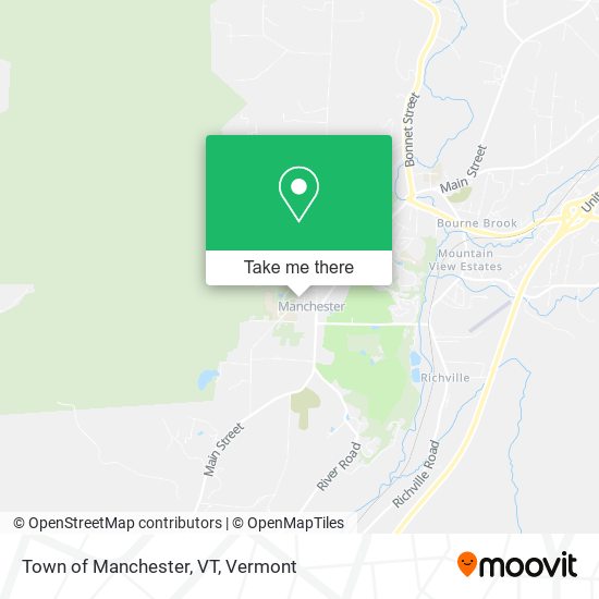 Town of Manchester, VT map