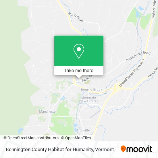 Mapa de Bennington County Habitat for Humanity