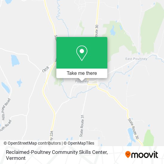 Reclaimed-Poultney Community Skills Center map