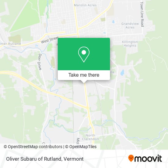 Oliver Subaru of Rutland map