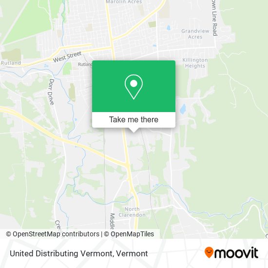 United Distributing Vermont map