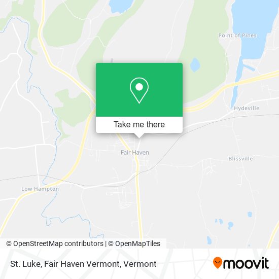 St. Luke, Fair Haven Vermont map