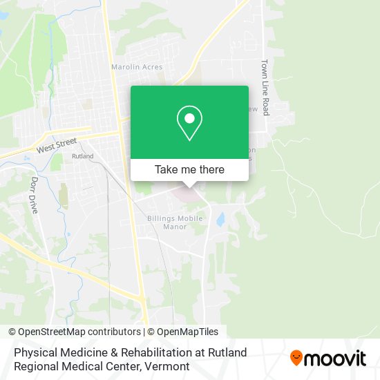 Physical Medicine & Rehabilitation at Rutland Regional Medical Center map