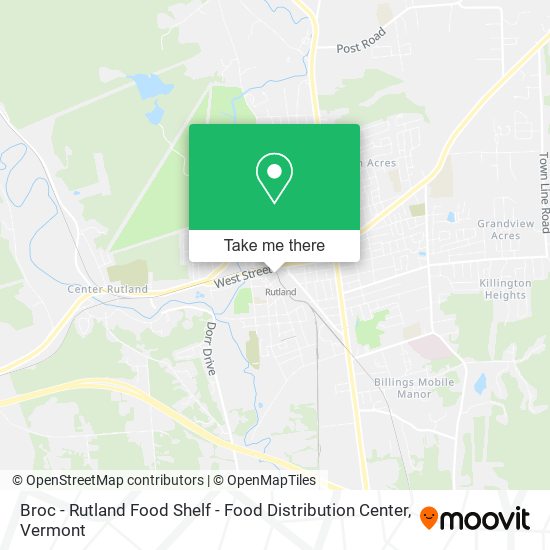 Mapa de Broc - Rutland Food Shelf - Food Distribution Center