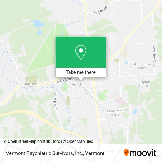Mapa de Vermont Psychiatric Survivors, Inc.
