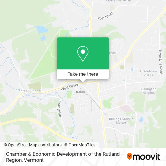 Chamber & Economic Development of the Rutland Region map