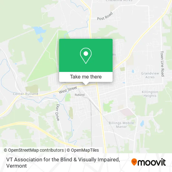 VT Association for the Blind & Visually Impaired map