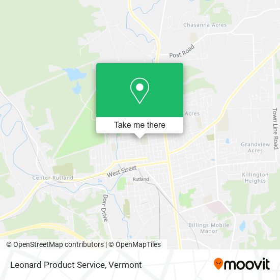 Leonard Product Service map