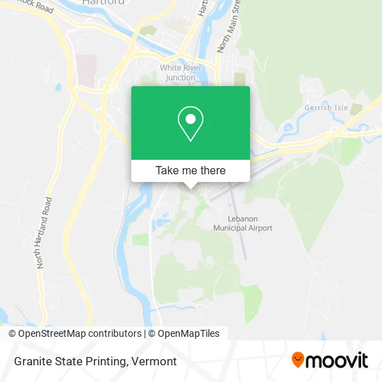 Granite State Printing map