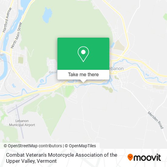 Combat Veteran's Motorcycle Association of the Upper Valley map