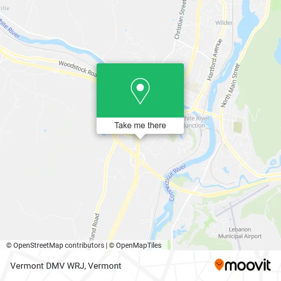 Mapa de Vermont DMV WRJ