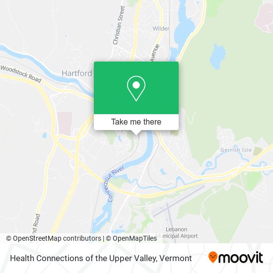 Health Connections of the Upper Valley map