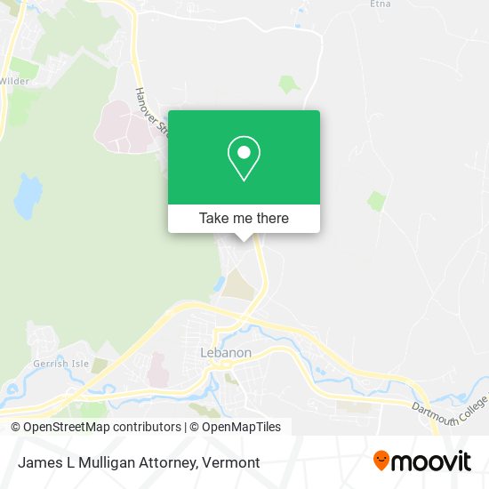 James L Mulligan Attorney map