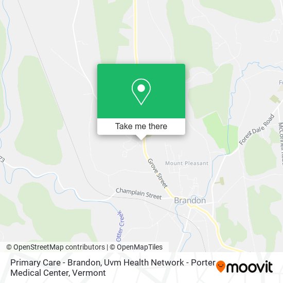 Mapa de Primary Care - Brandon, Uvm Health Network - Porter Medical Center
