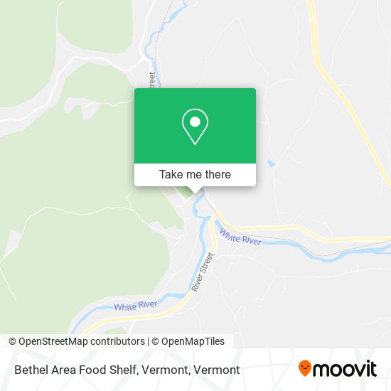 Bethel Area Food Shelf, Vermont map