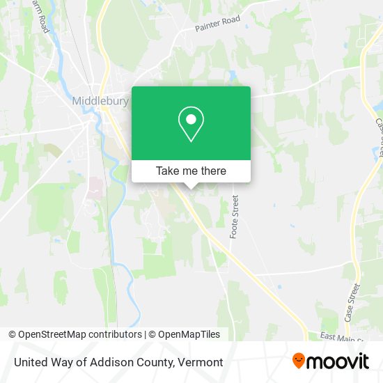 United Way of Addison County map