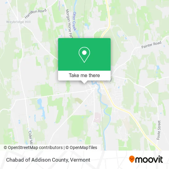 Chabad of Addison County map