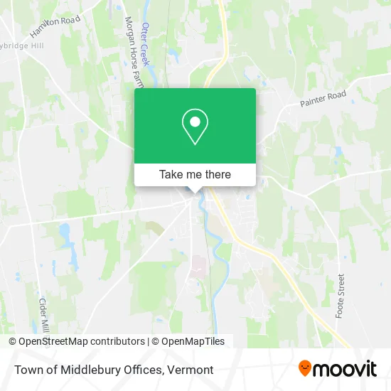 Town of Middlebury Offices map