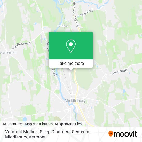 Mapa de Vermont Medical Sleep Disorders Center in Middlebury