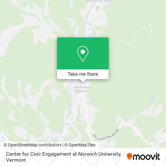 Center for Civic Engagement at Norwich University map