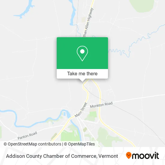 Addison County Chamber of Commerce map