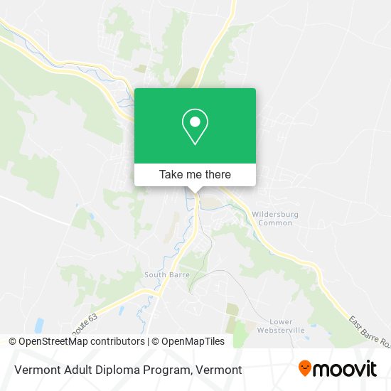 Mapa de Vermont Adult Diploma Program