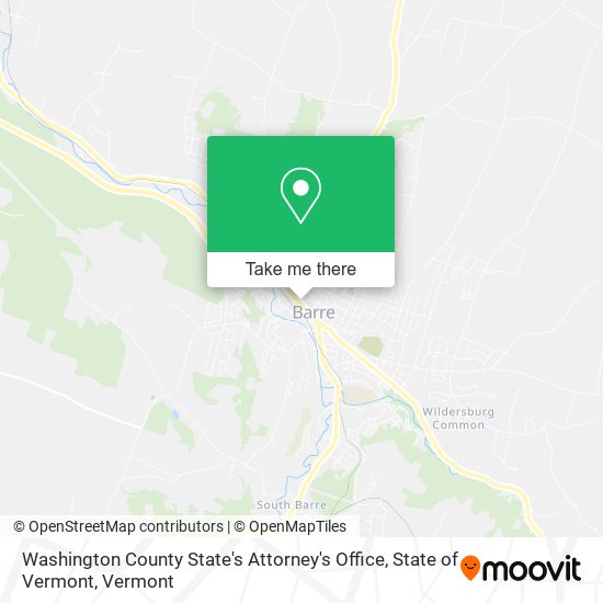 Mapa de Washington County State's Attorney's Office, State of Vermont