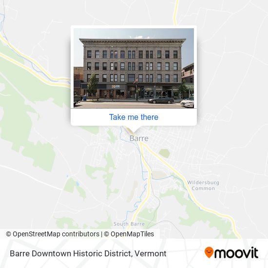 Barre Downtown Historic District map