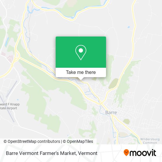 Barre Vermont Farmer's Market map