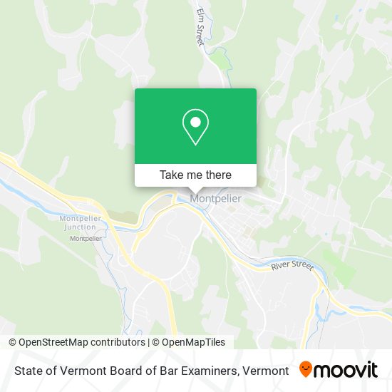 State of Vermont Board of Bar Examiners map