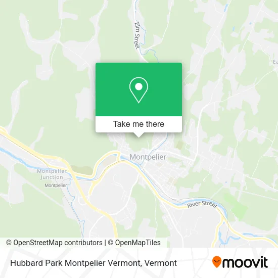 Hubbard Park Montpelier Vermont map