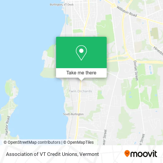Association of VT Credit Unions map