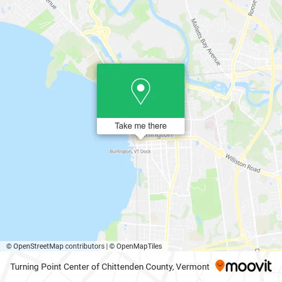 Turning Point Center of Chittenden County map