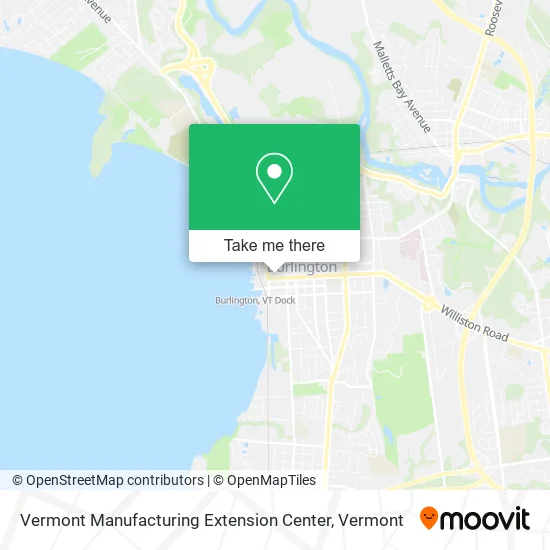 Vermont Manufacturing Extension Center map