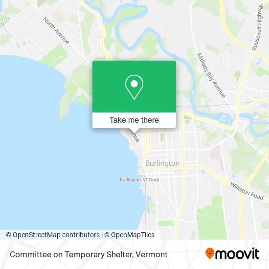 Committee on Temporary Shelter map