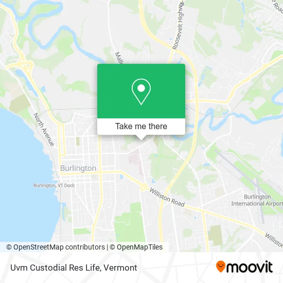 Mapa de Uvm Custodial Res Life
