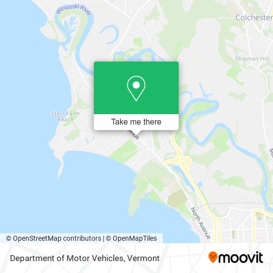 Department of Motor Vehicles map