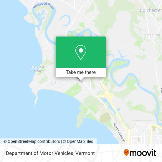 Department of Motor Vehicles map