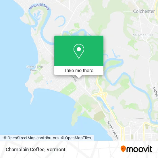 Champlain Coffee map