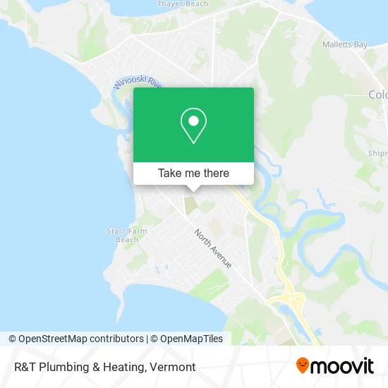 R&T Plumbing & Heating map