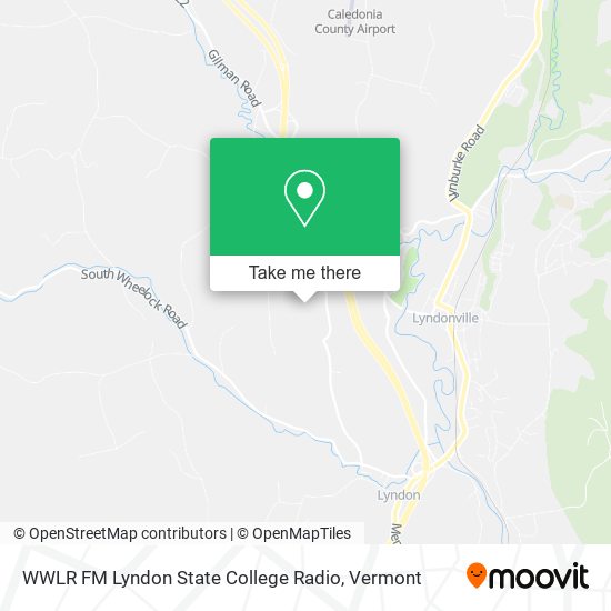 WWLR FM Lyndon State College Radio map