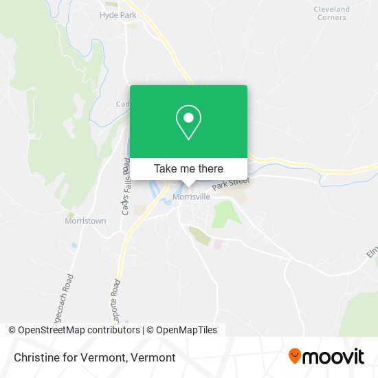 Mapa de Christine for Vermont