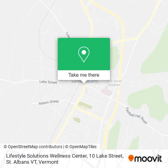 Lifestyle Solutions Wellness Center, 10 Lake Street, St. Albans VT map