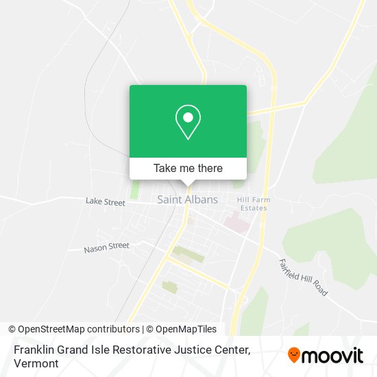 Mapa de Franklin Grand Isle Restorative Justice Center