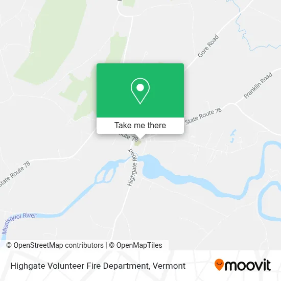 Highgate Volunteer Fire Department map