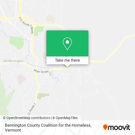 Bennington County Coalition for the Homeless map