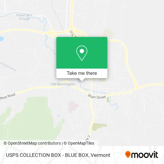 USPS COLLECTION BOX - BLUE BOX map